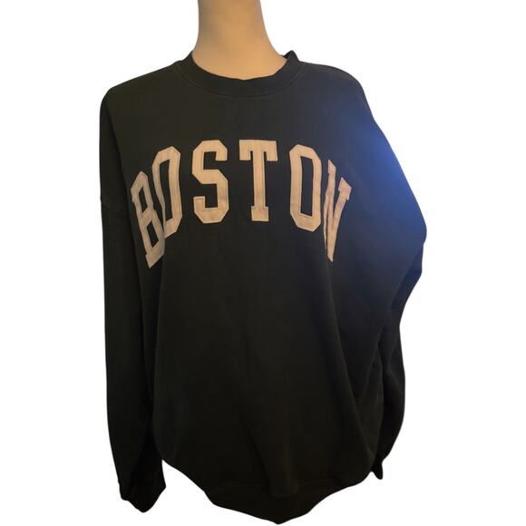 Brandy Melville John Galt Boston CrewNeck Sweatshirt, Dark Blue, Women's XL - Picture 1 of 3